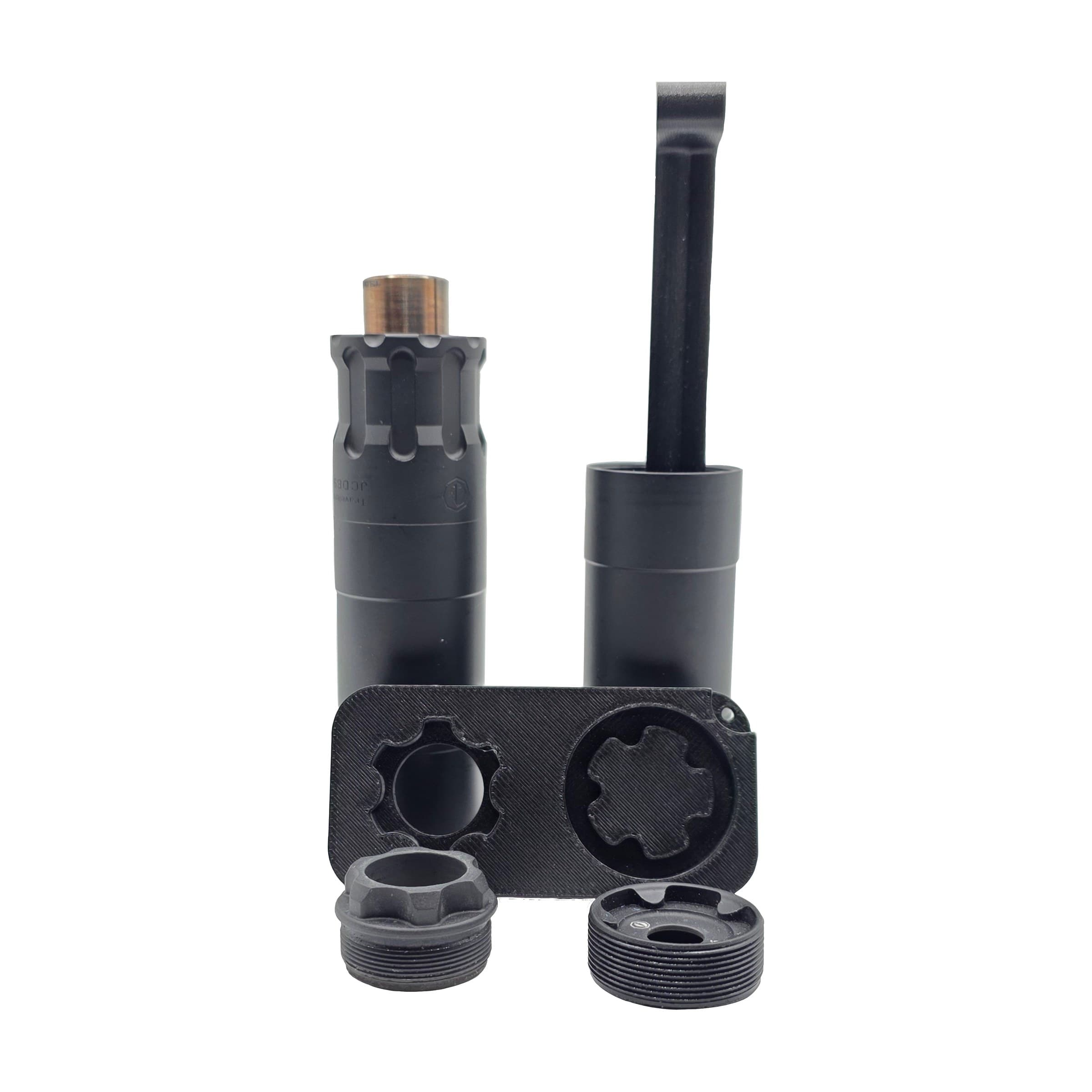 2-in-1 suppressor wrench, vertical composition with host