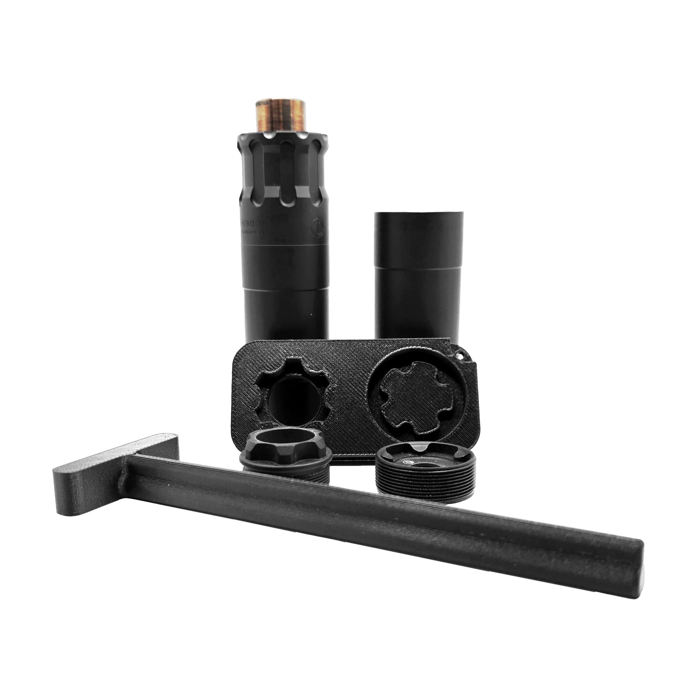 2-in-1 wrench and baffle punch, low angle