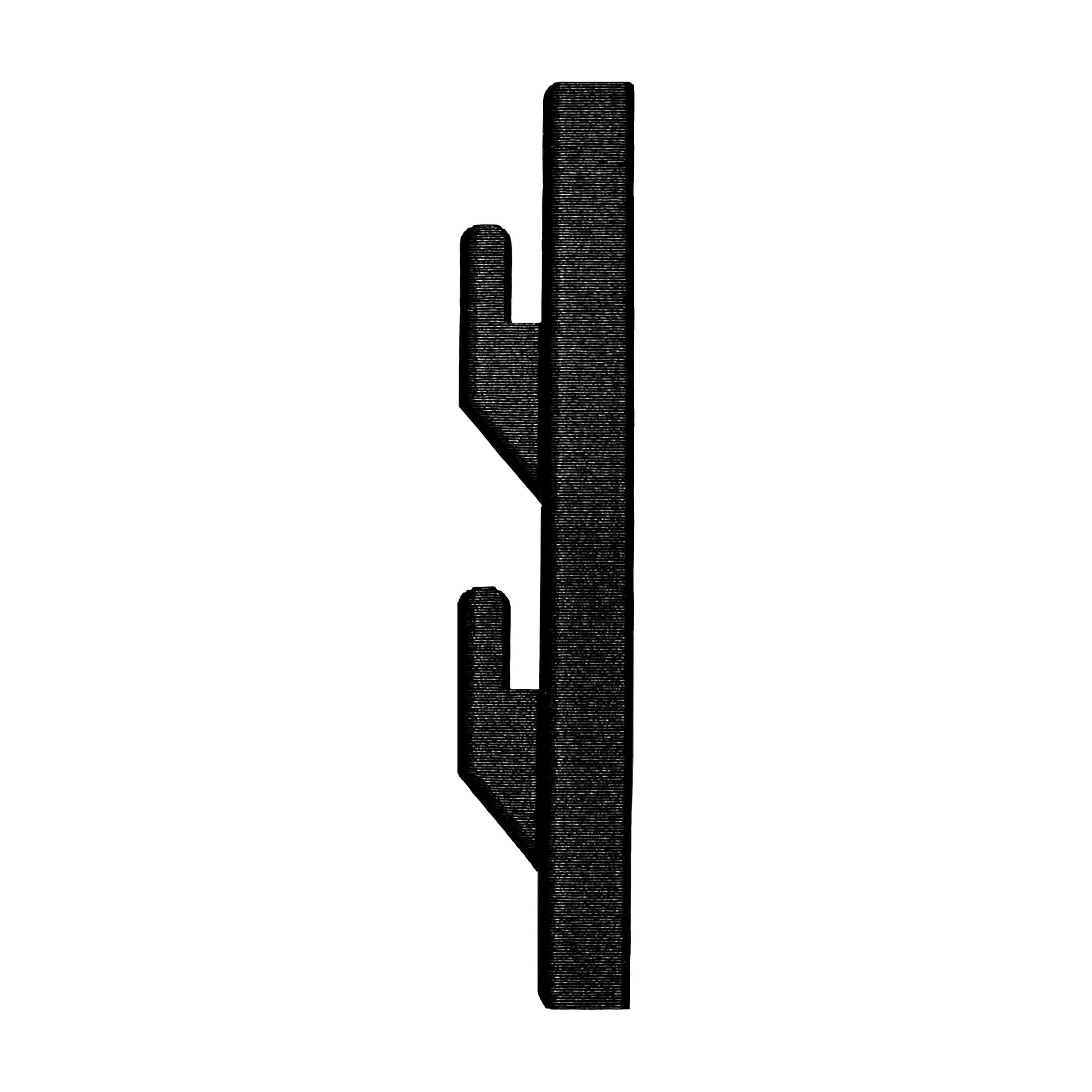 M-LOK flush wall mount, side profile with hook geometry